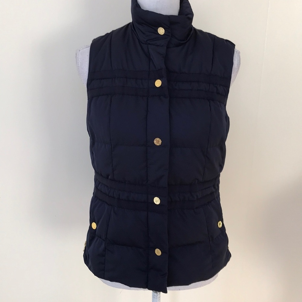 LILLY PULITZER Size S navy Kate puffer vest